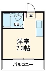 パールハイツ大沼 1階1Kの間取り