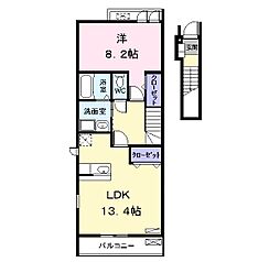 リバープレイス 1LDKの間取図画像