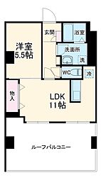 C-126 1LDKの間取図画像