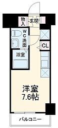 横浜市営地下鉄ブルーライン 阪東橋駅 徒歩2分の賃貸マンション 5階ワンルームの間取り