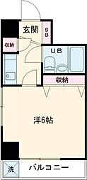 リアライズ東綾瀬 6階1Kの間取り