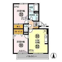 間取図画像 2LDK