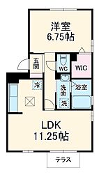 ＫＳ・アトレア 101 1階1LDKの間取り