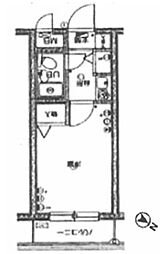東京メトロ丸ノ内線 中野富士見町駅 徒歩5分の賃貸マンション 4階1Kの間取り