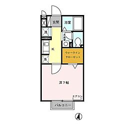 小田急小田原線 町田駅 バス18分 バス停下車 徒歩1分の賃貸アパート 1階1Kの間取り