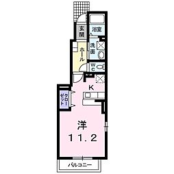 バーミィ　Ｆ．II 1階ワンルームの間取り