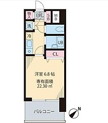 JR総武線 大久保駅 徒歩2分の賃貸マンション 3階1Kの間取り