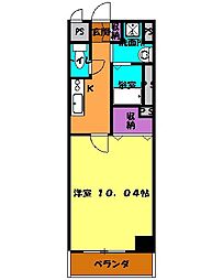 東急大井町線 旗の台駅 徒歩3分の賃貸マンション 7階1Kの間取り