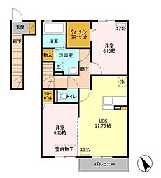間取図画像 2LDK