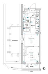 JR埼京線 板橋駅 徒歩8分の賃貸マンション 4階1DKの間取り
