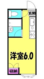 Laberlinetta ワンルームの間取図画像