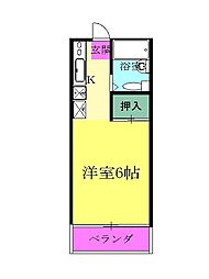 アークス 1Kの間取図画像