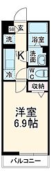 JR東海道本線 藤沢駅 徒歩6分の賃貸アパート 3階1Kの間取り