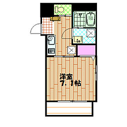 ｂ’ＣＡＳＡ町田ＳＱＵＡＲＥ 4階1Kの間取り