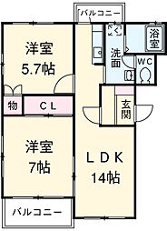 間取図画像 2LDK