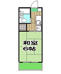 メゾン山本 3階1Kの間取り