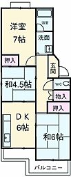 阪急京都本線 洛西口駅 徒歩5分の賃貸マンション 4階3DKの間取り