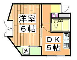 ヴィラトレスチコ 3階1DKの間取り
