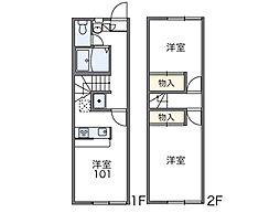 レオパレスセントレア日進 2DKの間取図画像