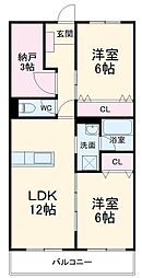 間取図画像 2SLDK