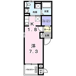 メゾンステラ ワンルームの間取図画像