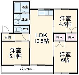 間取図画像 3LDK