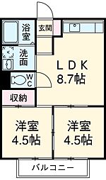 間取図画像 2DK