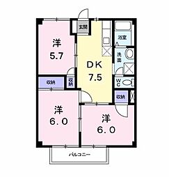 間取図画像 3DK