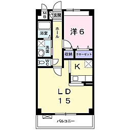名鉄常滑線 太田川駅 徒歩7分の賃貸マンション 3階1LDKの間取り