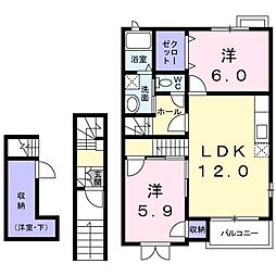 間取図画像 2LDK