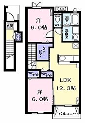 ラヴァーズB 2LDKの間取図画像