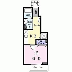 西武池袋線 富士見台駅 徒歩6分の賃貸アパート 1階1Kの間取り