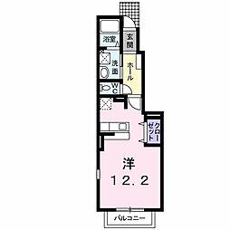 グランデ楓Ｂ 1階ワンルームの間取り