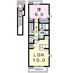 アーバンエスト 1LDKの間取図画像