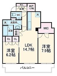 JR京浜東北・根岸線 川崎駅 徒歩7分の賃貸マンション 11階3LDKの間取り