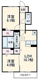 間取図画像 2LDK