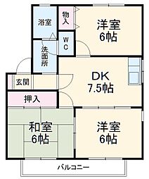 間取図画像 3DK