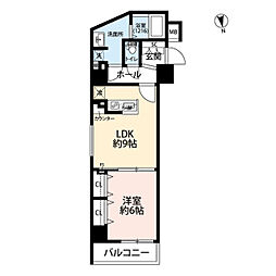 プレール・ドゥーク東向島 3階1LDKの間取り