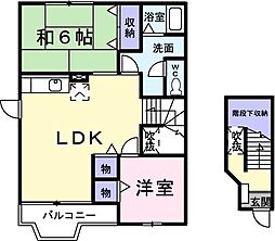 ヴィラ・グレイス 2LDKの間取図画像