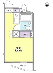 ルーニィ平町 ワンルームの間取図画像