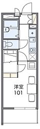 レオパレスコリーヌ 1Kの間取図画像