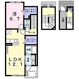ヴィラ・エスペランサ 1LDKの間取図画像