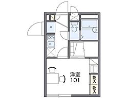 レオパレスグリーンビレッジ 1Kの間取図画像