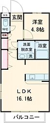 S-design 1LDKの間取図画像