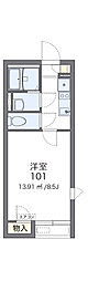 レオネクスト森井 1Kの間取図画像