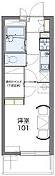 レオパレス三軒家 1Kの間取図画像