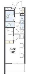 レオパレストルネード豊岡 1Kの間取図画像