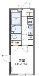 フローラ大森西 1Kの間取図画像