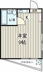 ウイリアムヒルズ桜上水 5階ワンルームの間取り
