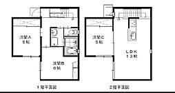 ユニキューブ長溝 1階3LDKの間取り